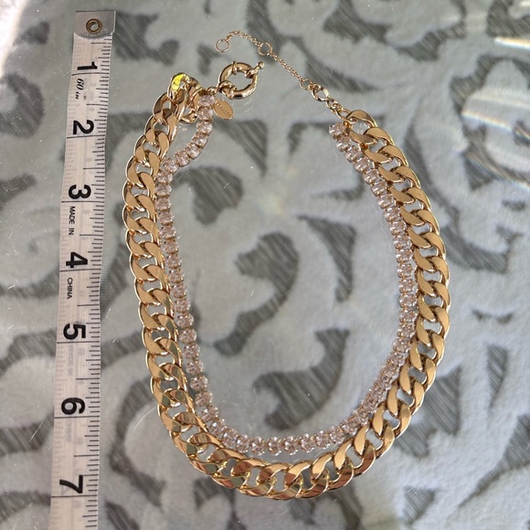 Express Gold Chain Gemstone Double Necklace - Picture 2 of 2